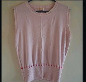 Cute Pink Sleeveless Vest Top