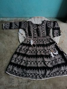 Black &amp; White Patterned Dress