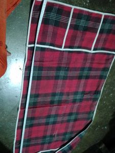 Cotton Red &amp; Black Refrigerator Or TV Cover