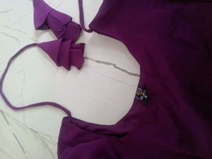 Purple 💜 Beautiful Anarkali With Dupatta Set 🎀