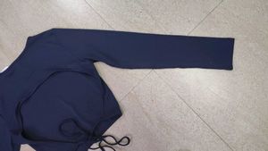 Navy Blue Crop Top