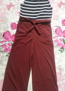 Vibrant Burgundy Jumpsuit