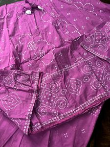 Pink Flared Anarkali Suit Set