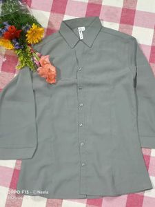 Grey Formal Shirt For Women