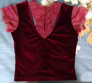 Maroon Velvet Top! ❤️🪆