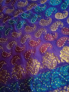Stylish Purple Saree Partywear