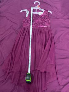 Wine Color Cocktail Dress 3-5yr Old