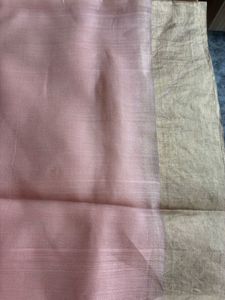 Raw mango peach Chanderi saree