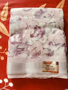 Soft Cotton Purple Saree With Blouse