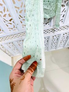 Green Crochet Hoodie A