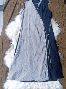 The Black And White Kurta/gown