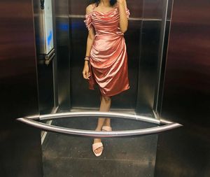Pink Satin Dress💗