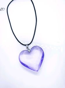 Hot Pink Heart Pendant Necklace