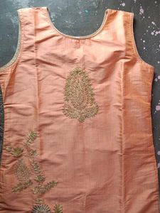 Women&#39;s Chanderi Silk Festiv  Long Kurtis