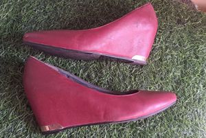 Burgundy Wedge Heel