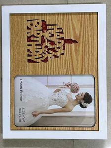 🖼️Wooden Happy Birthday Photo Frame 4x6(10x15 cm)