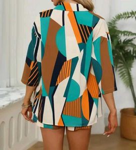Abstract Print Shirt &amp; Shorts Set