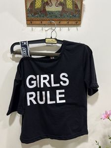 Black Girls Rule Single Shoulder top