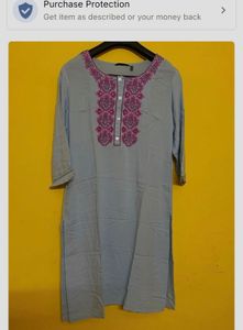 Grey Tunic with Embroidery