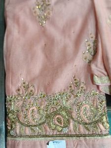 Peach Embroidered Salwar Kameez Suit
