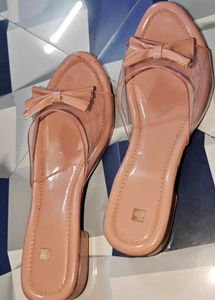 Pink Bow Slide Sandals