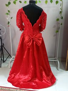 Luxe Bright Red Engagement Princess Dress 👗