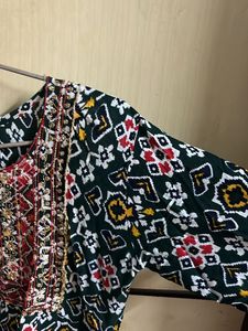 Green Multicolour Kurta