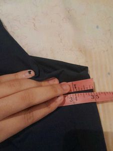 Navy Blue Floral Print Dress with Ruffles, Size-S