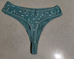 Hig Waist Cotton Thong