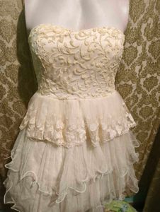 Cream Lace Party Dress