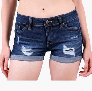 Distressed Denim Shorts