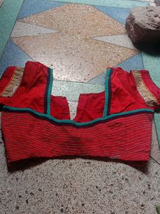 Red Readymade Saree Blouse