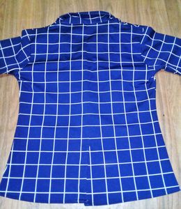 Chic Blue Grid Blazer