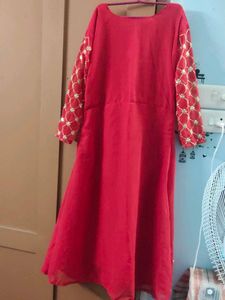 Red Ethnic Gown