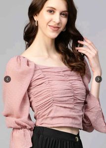 Ruched Puff Sleeve Top