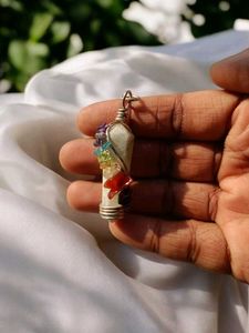 7 Chakra Amazonite Crystal Pendant
