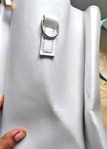 White Sturdy Shoulder Cum Sling Bag