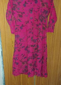 Hot pink kurti pant set