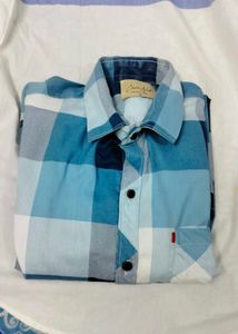 Blue Checked Casual Shirt