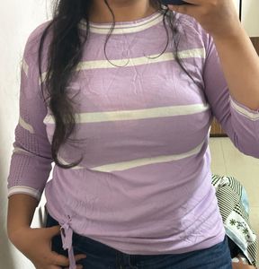 Striped Lilac Top