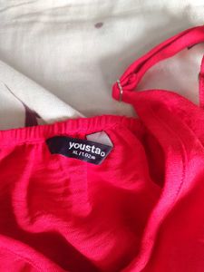 Yousta Red Spaghetti Strap Top - XL