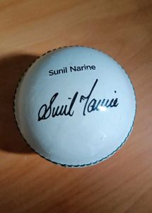 RAHANE AND NARINE SIGNED BALL