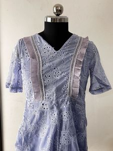 Blue Lace Jumpsuit