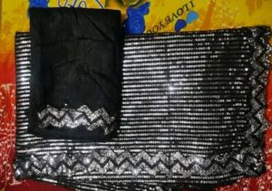 Sequins Black Saree
