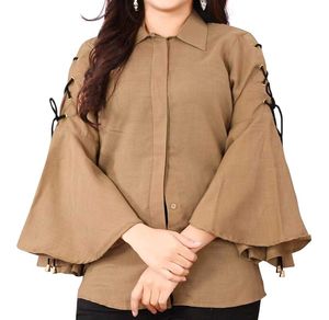 BELL SLEEVES with A concealed placket