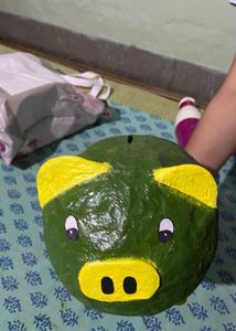Very Cute Hand Made Piggy Bank ,fully Han