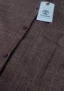 Rare Chocolate Browm Imported Linen Brand Shirt