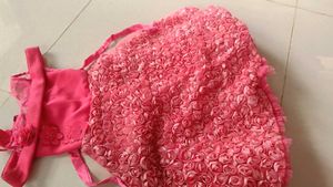 Pink Flower Girl Dress