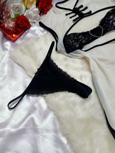 🖤 Cheongsam &amp; White Silk Lingerie🤍