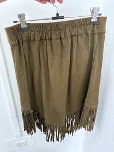 Fringe Suede Skirt